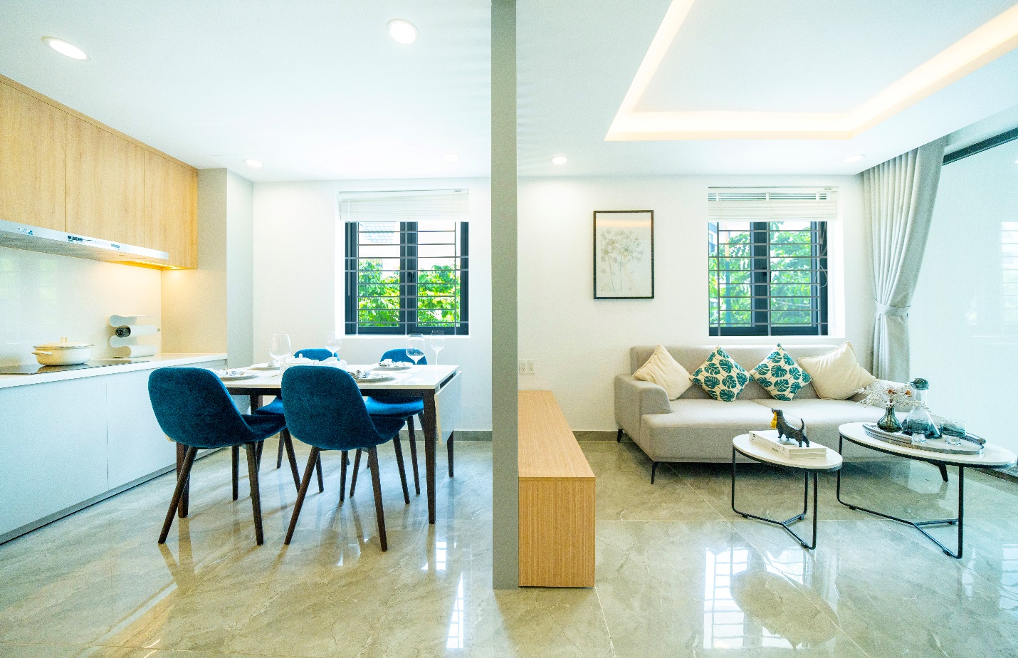 Nhà phố Richland Residence được thiết kế hiện đại, thoáng mát