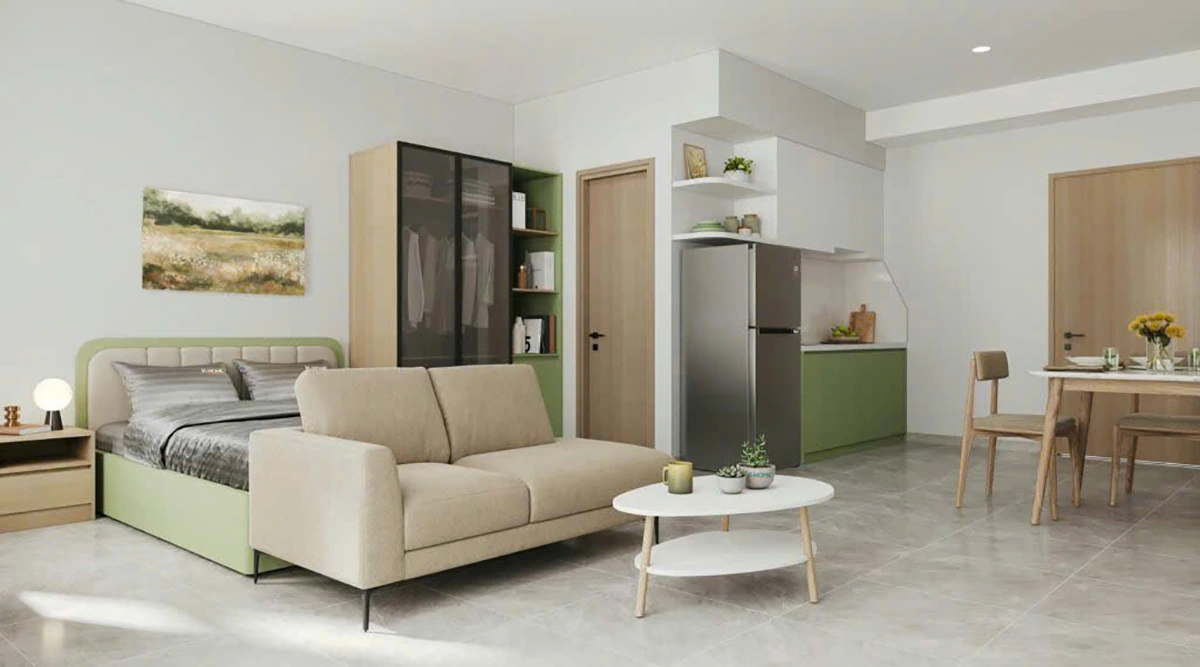 Chỉ cần có tích lũy khoảng 76,244 triệu đồng, người lao động đã có thể sở hữu căn hộ xanh chuẩn Singapore bàn giao đầy đủ nội thất tại K-Home Apartment