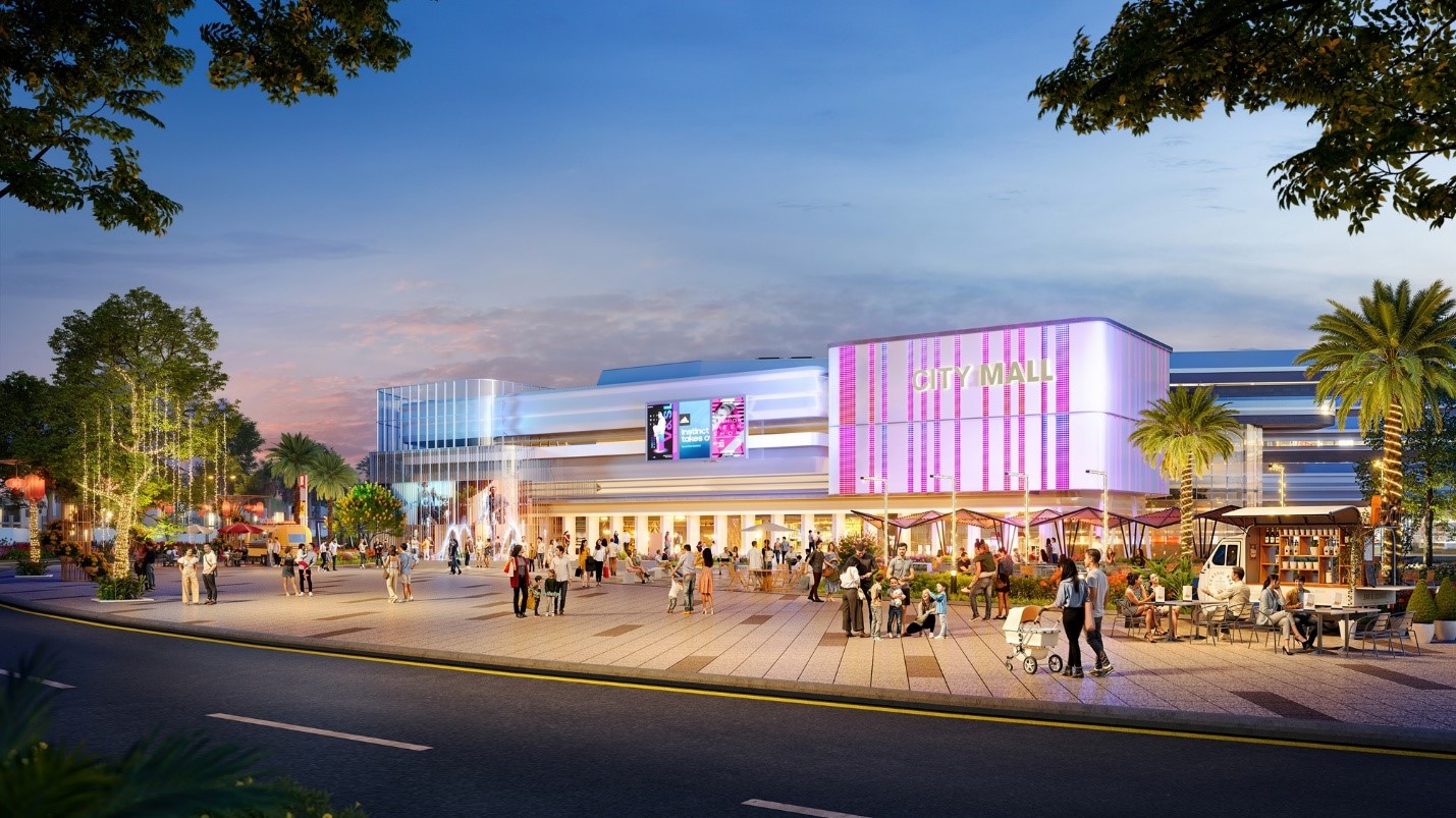 Phối cảnh dự kiến trung tâm thương mại quy mô 2,6 ha đang được phát triển tại The Link City.