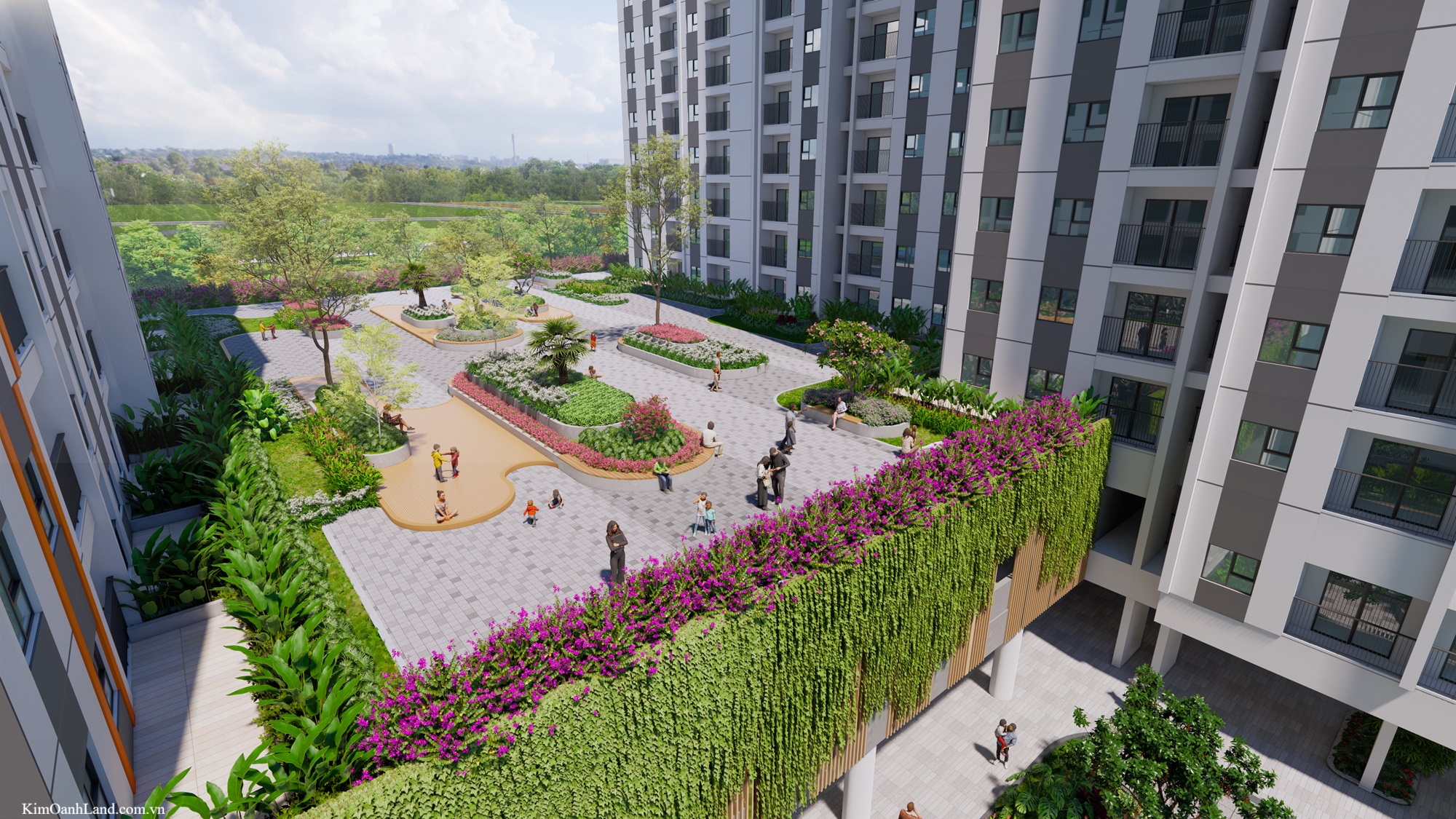 Vườn treo trên tầng 3