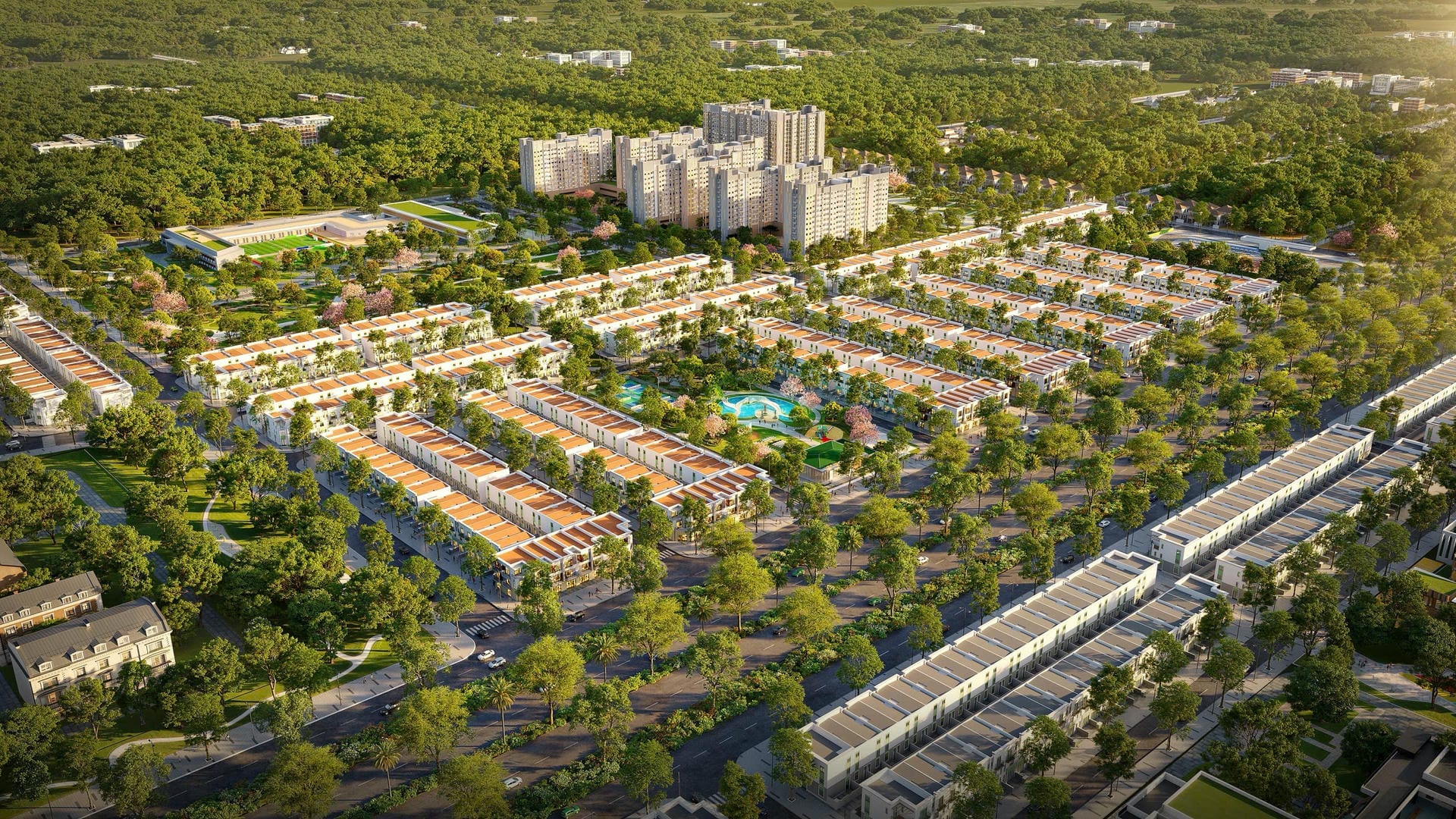 Phối cảnh tổng thể dự án The Link City của Kim Oanh Land mới ra mắt thị trường hôm 09/12