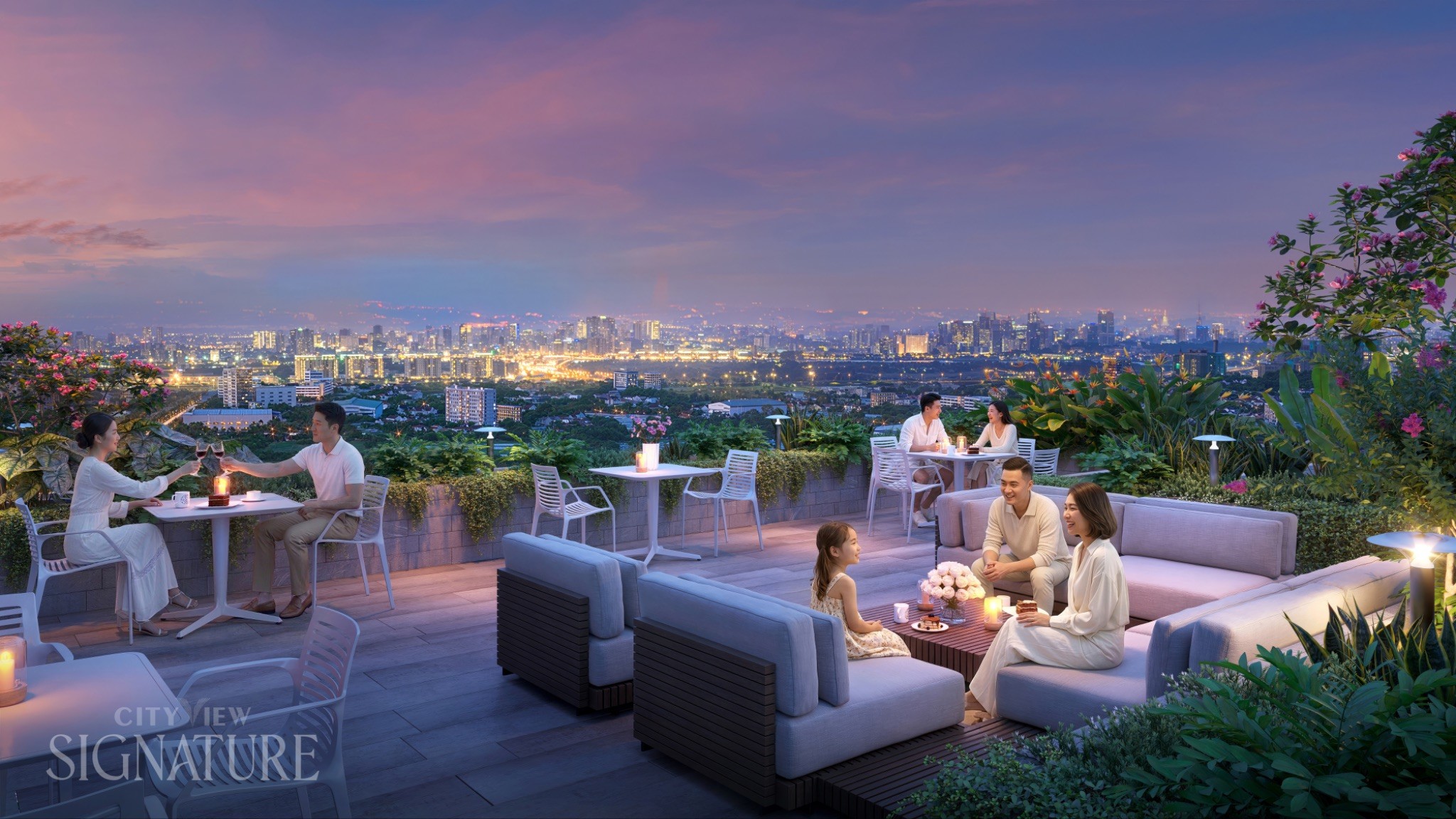 Sky Garden - nơi thiên nhiên giao hòa cùng tầm nhìn bao quát, mang đến cảm giác thư thái và riêng tư - Ảnh: Kim Oanh Group